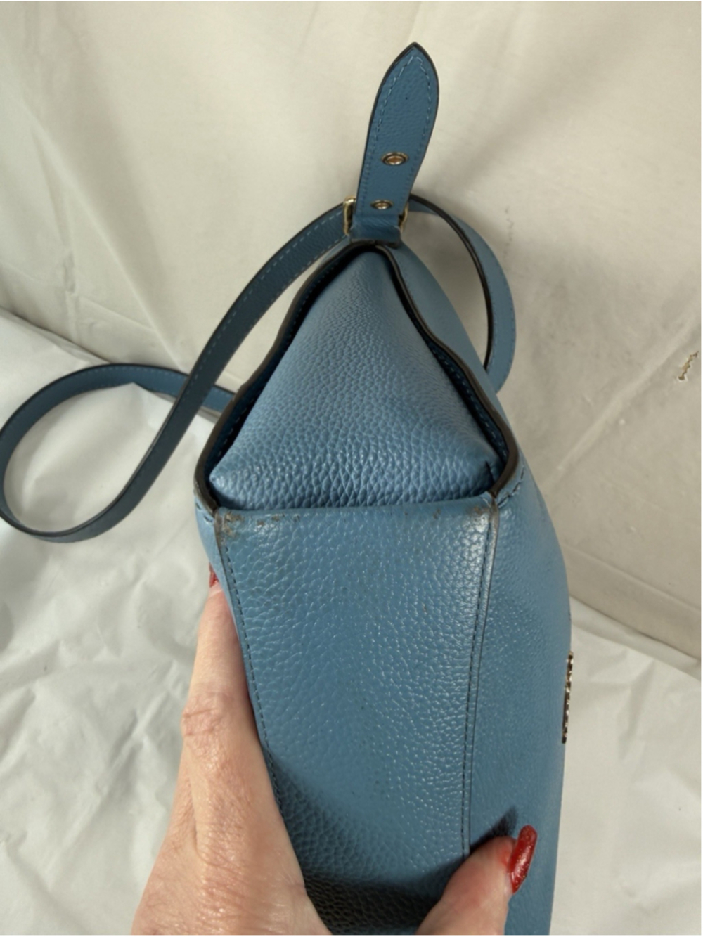 COACH 21377 DUFFLETTE blue MULTI LEATHER CROSSBODY BAG - Picture 11 of 15
